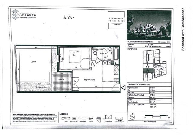 Appartement F2 à louer - 2 pièces - 37.5 m2 - ST JEAN DE VEDAS - 34 - LANGUEDOC-ROUSSILLON - Century 21 Vicarello