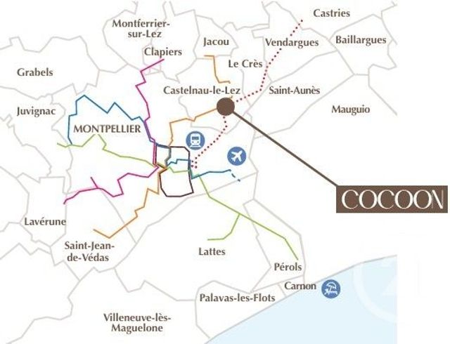 Appartement T2 à vendre - 2 pièces - 43.0 m2 - CASTELNAU LE LEZ - 34 - LANGUEDOC-ROUSSILLON - Century 21 Vicarello
